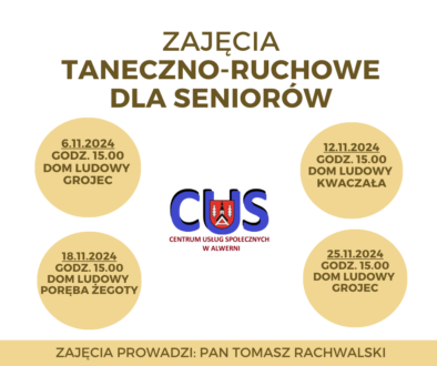 WARSZTATY TANECZNO-RUCHOWE DLA SENIORÓW