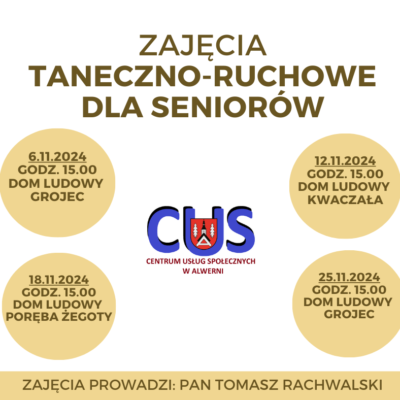 WARSZTATY TANECZNO-RUCHOWE DLA SENIORÓW