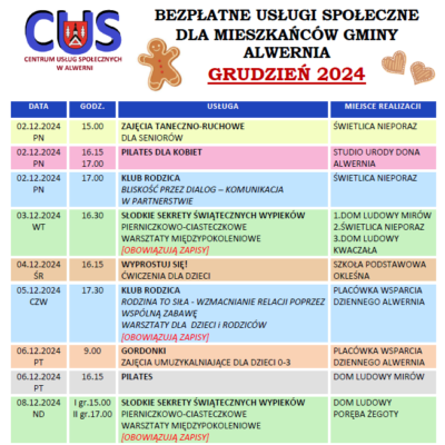 harmonogram grudzień 2024 - obrazek wyróż.