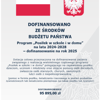 plakat A3 - posiłek w szkole i w domu 2025