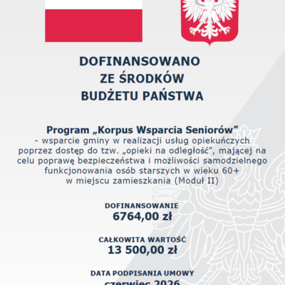 plakat A3 - Korpus Wsparcia Seniora 2026
